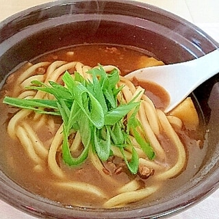 かつおだしが香る～カレーの残りでカレーうどん